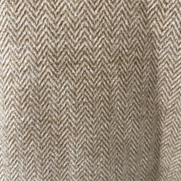 Madewell Sweater Herringbone Mockneck Sweatshirt Brown Cream Jersey Boxy Sz XS - Picture 4 of 10